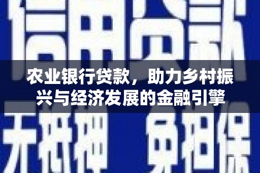 官田农业银行贷款，助力乡村振兴与经济发展的金融引擎