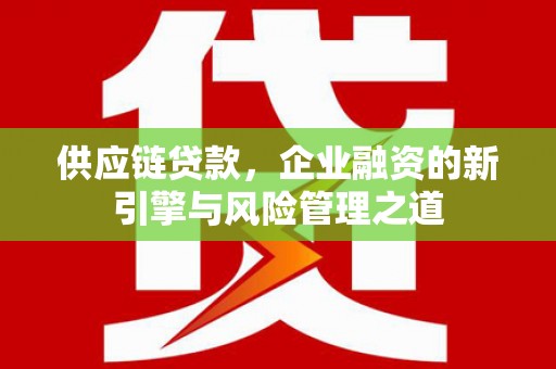 镇安供应链贷款，企业融资的新引擎与风险管理之道