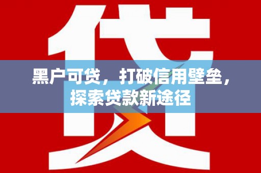东乡族黑户可贷，打破信用壁垒，探索贷款新途径