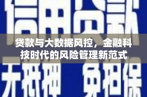 嘉禾贷款与大数据风控，金融科技时代的风险管理新范式