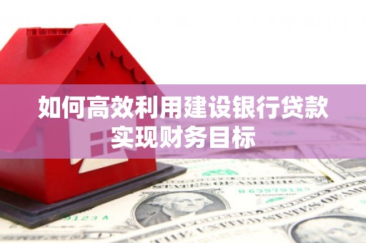 颍上如何高效利用建设银行贷款实现财务目标