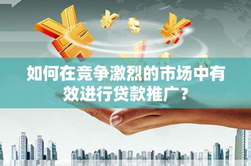 茂林如何在竞争激烈的市场中有效进行贷款推广？