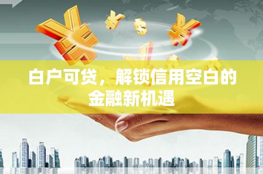 凤阳白户可贷，解锁信用空白的金融新机遇