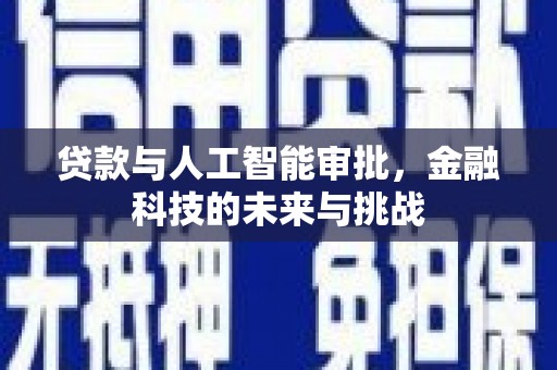 望奎贷款与人工智能审批，金融科技的未来与挑战