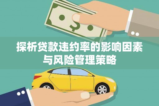 宽甸探析贷款违约率的影响因素与风险管理策略