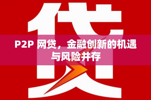 沈河P2P 网贷，金融创新的机遇与风险并存