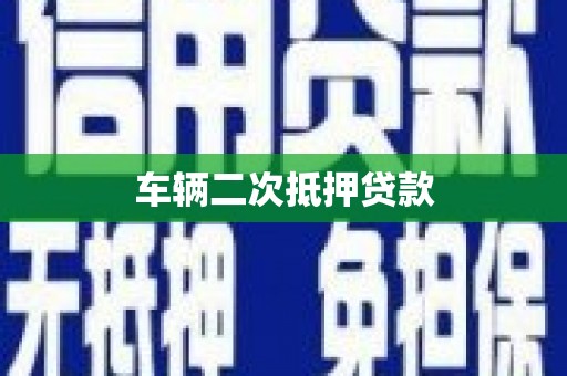 元长车辆二次抵押贷款