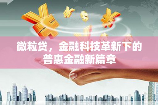 秦皇岛微粒贷，金融科技革新下的普惠金融新篇章