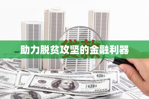 康县助力脱贫攻坚的金融利器